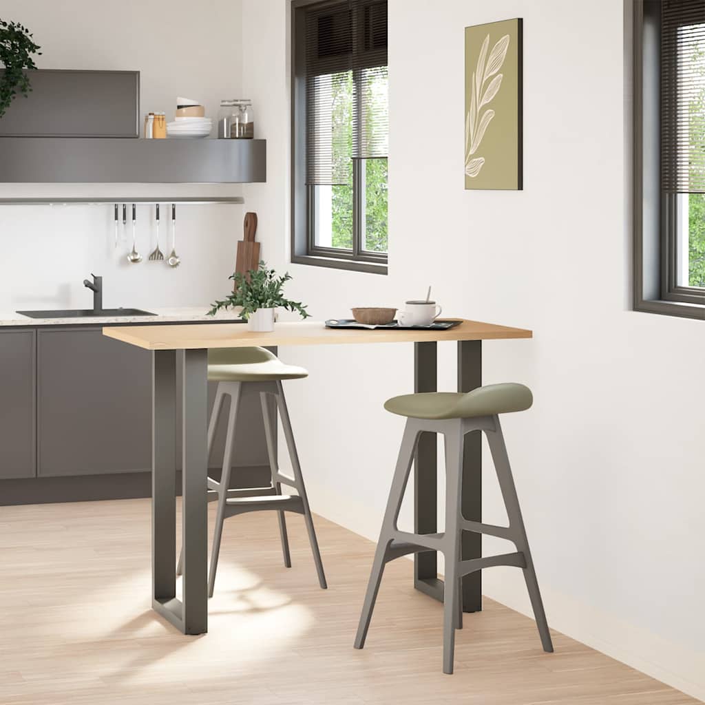 Barbordsben U-formade 2 st antracit 50x(100-101) cm stål