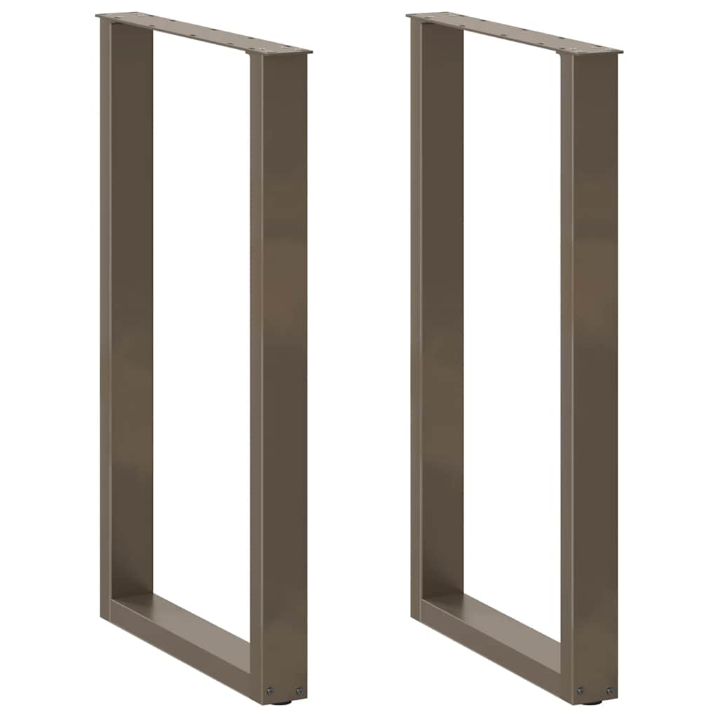 Barbordsben U-formade 2 st naturstål 60x(100-101) cm stål
