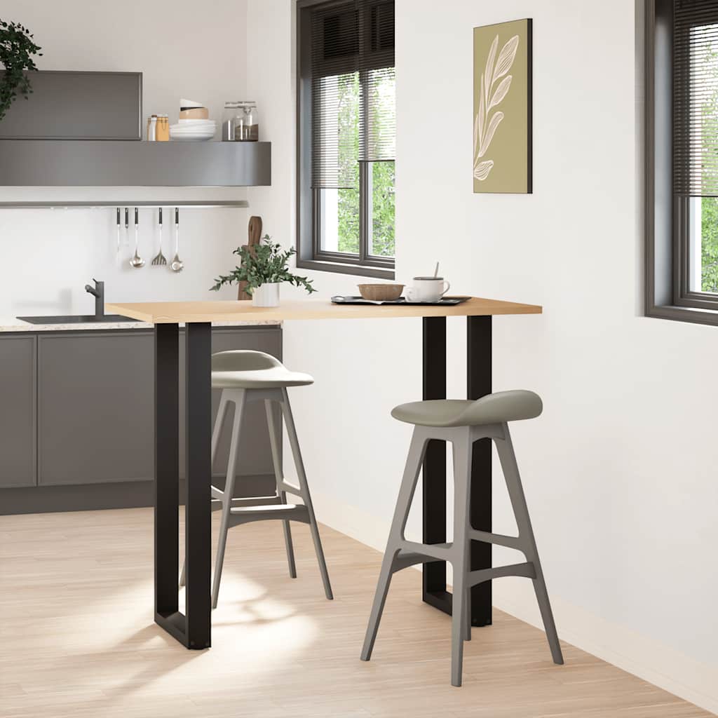 Barbordsben U-formade 2 st svarta 40x(110-111) cm stål