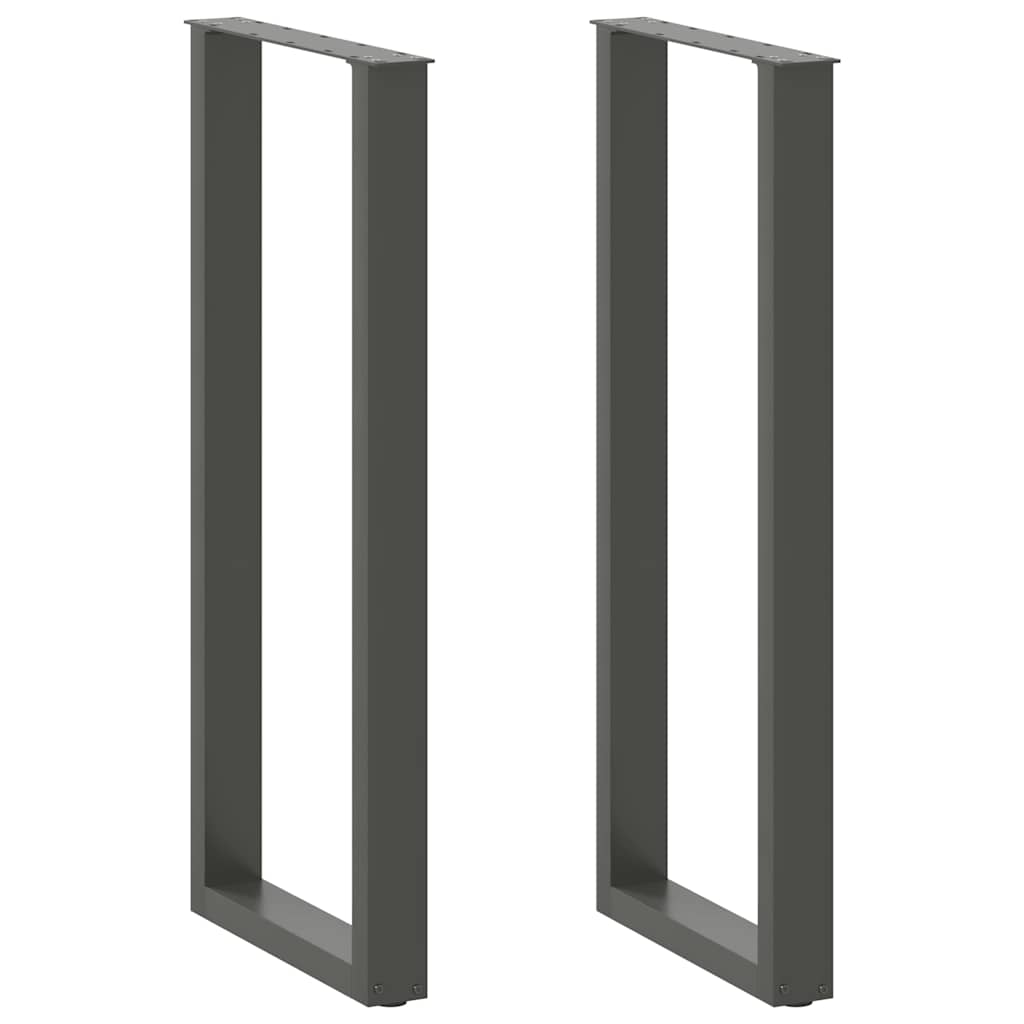 Barbordsben U-formade 2 st antracit 50x(110-111) cm stål
