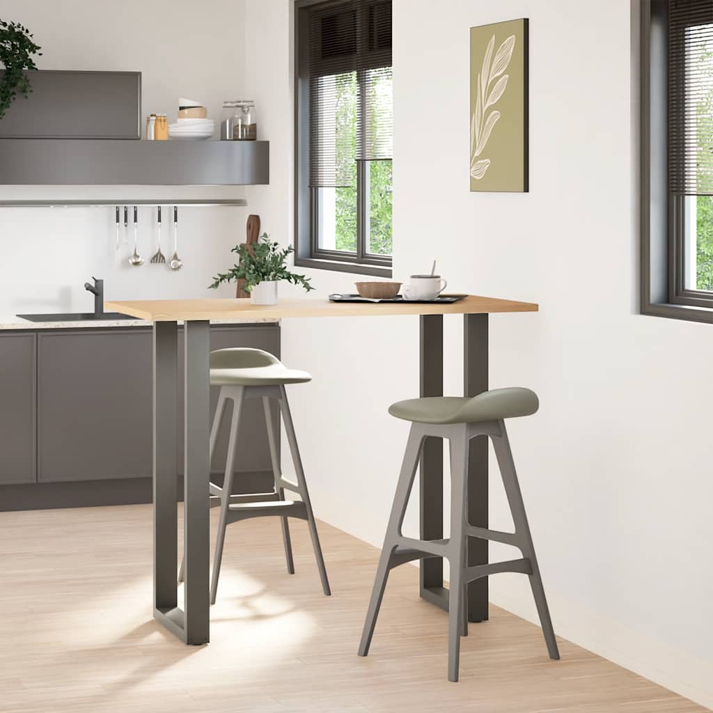 Barbordsben U-formade 2 st antracit 50x(110-111) cm stål
