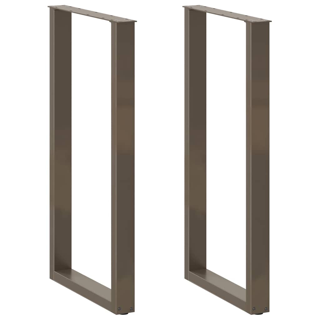 Barbordsben U-formade 2 st naturstål 60x(110-111) cm stål
