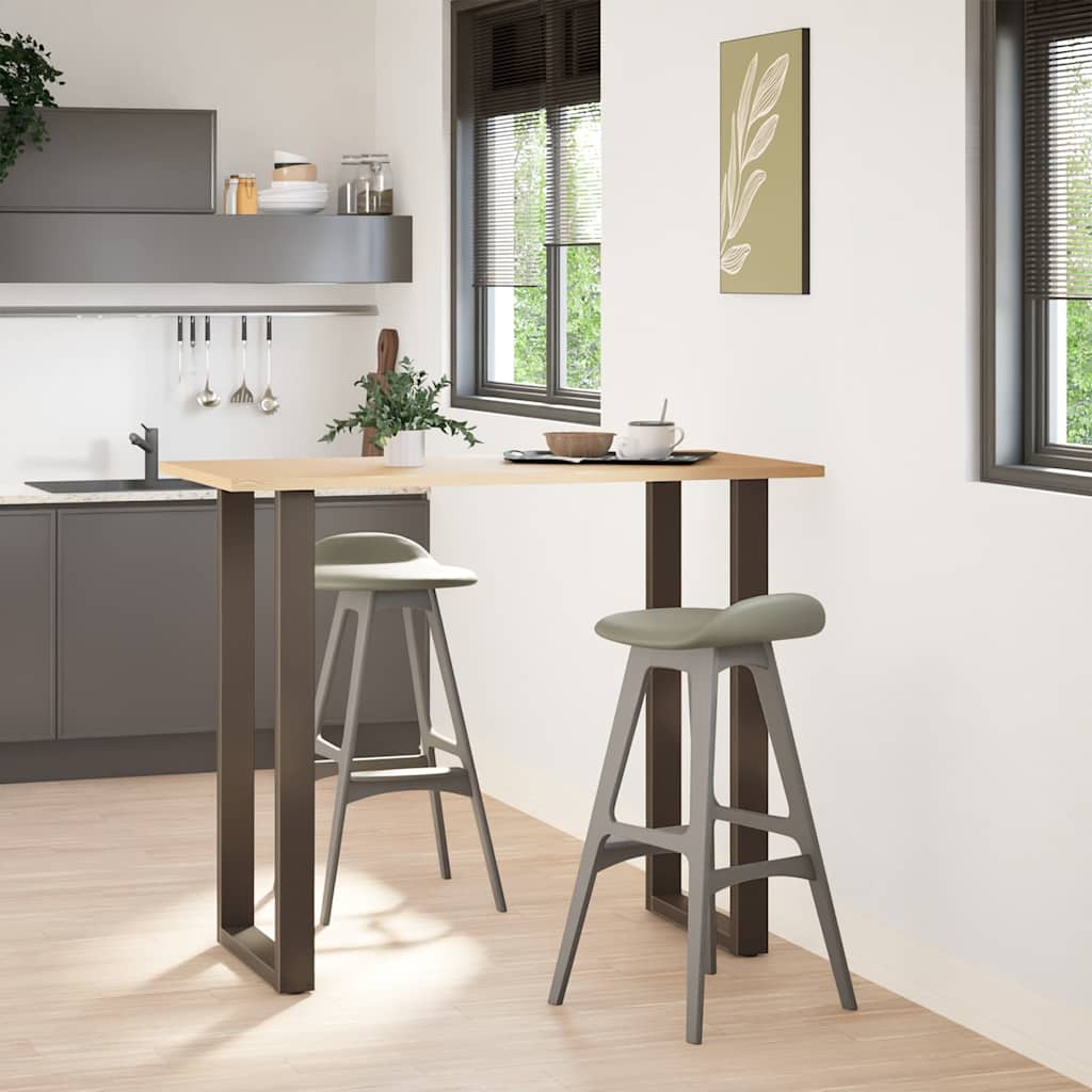 Barbordsben U-formade 2 st naturstål 60x(110-111) cm stål