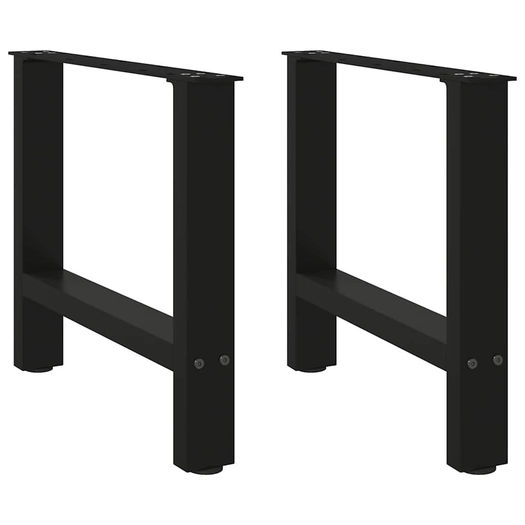 Soffbordsben svarta 2 st 50x(42-43) cm stål