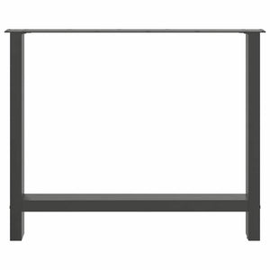 Matbordsben antracit 2 st 90x(72-73) cm stål