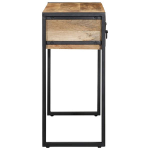 Avlastningsbord 100x35x75 cm massivt grovt trä mango