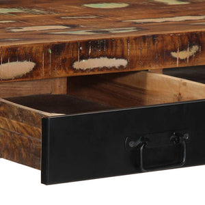 Skrivbord flerfärgat 100x50x75 cm massivt trä återvunnet