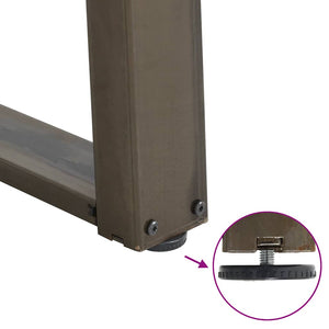 Soffbordsben U-formade 2 st naturstål 28x(42-43) cm stål