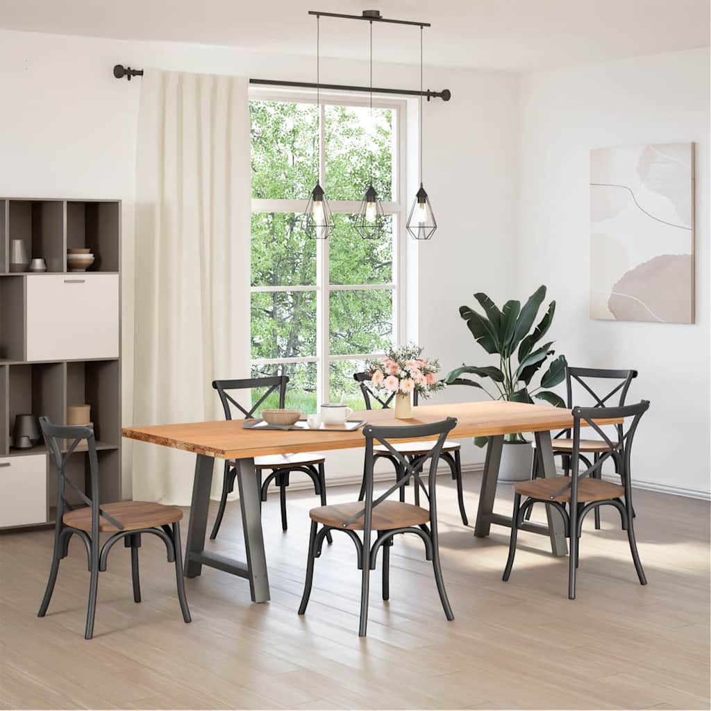Matbordsben A-formade 2 st antracit 70x(72-73) cm stål