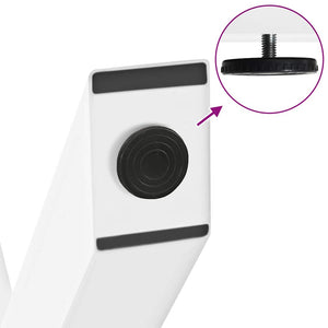 Soffbordsben X-formade 2 st vita 30x(30-31) cm stål