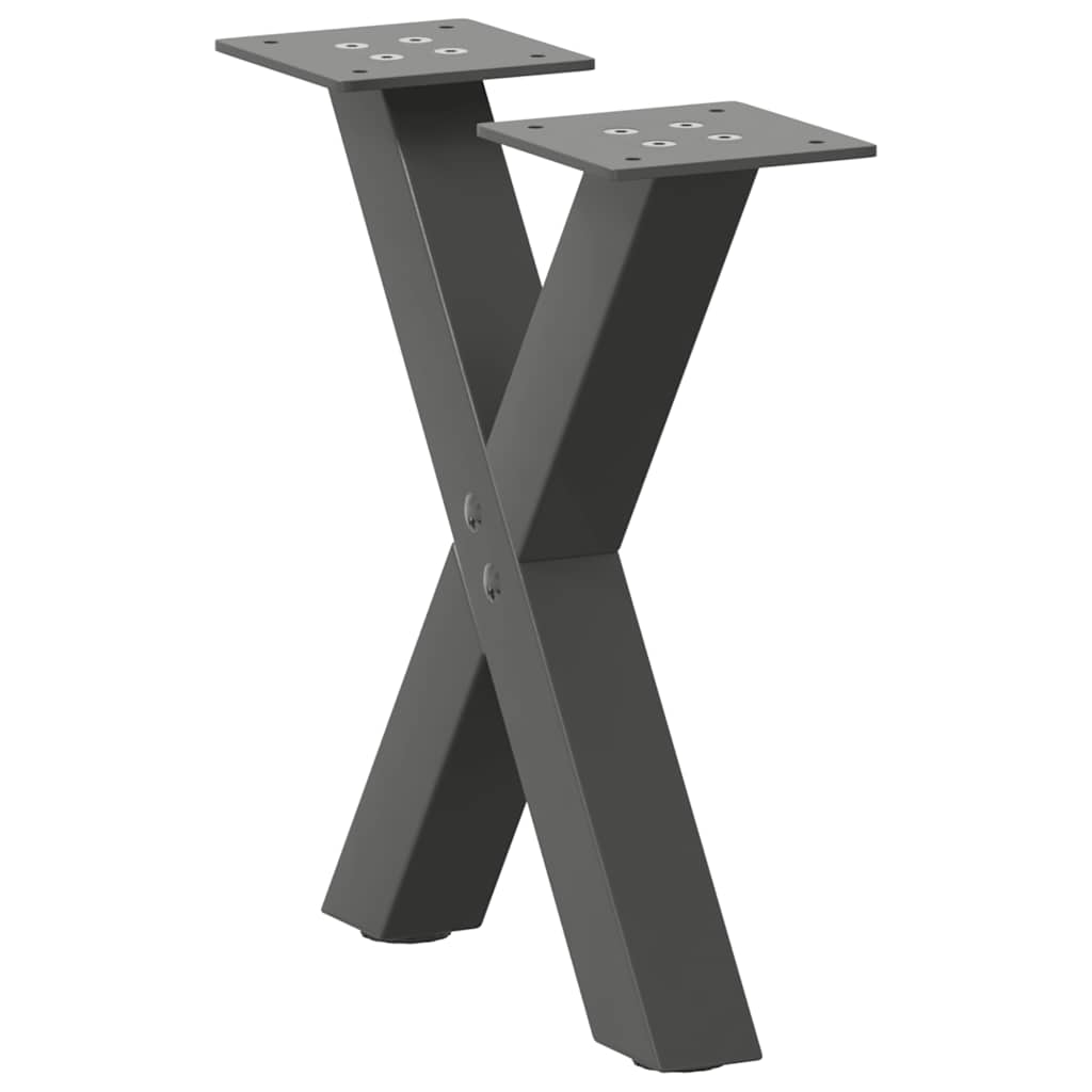 Soffbordsben X-formade 2 st antracit 30x(30-31) cm stål