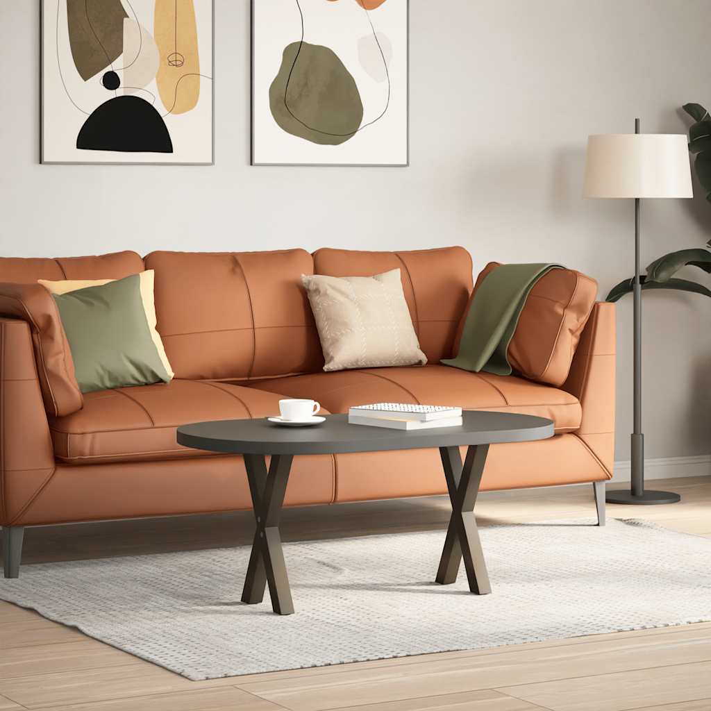 Soffbordsben X-formade 2 st naturstål 38x(42-43) cm stål