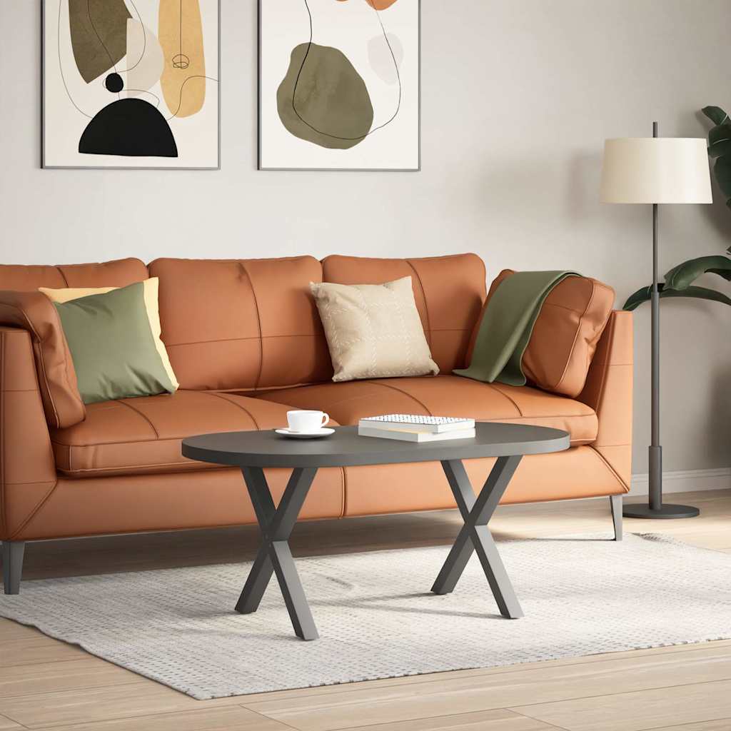 Soffbordsben X-formade 2 st antracit 50x(42-43) cm stål