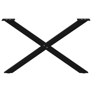 Soffbordsben X-formade 2 st svarta 70x(42-43) cm stål