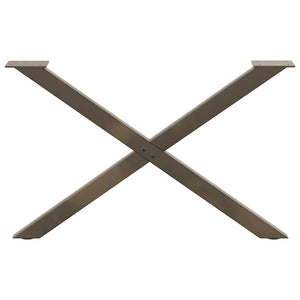 Soffbordsben X-formade 2 st naturstål 70x(42-43) cm stål