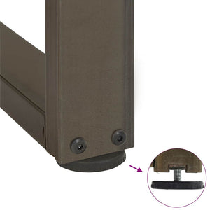 Soffbordsben T-formade 2 st svarta 30x25x(30-31) cm stål