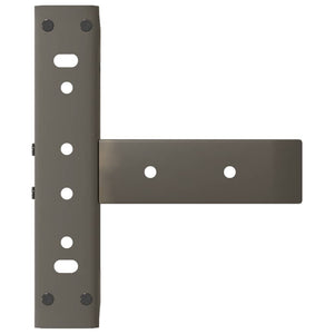 Soffbordsben T-formade 2 st svarta 28x25x(42-43) cm stål