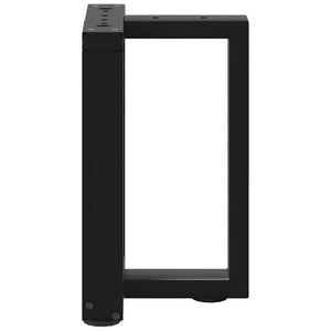 Soffbordsben T-formade 2 st svarta 38x25x(42-43) cm stål