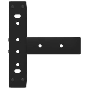 Soffbordsben T-formade 2 st svarta 38x25x(42-43) cm stål