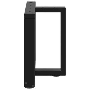 Soffbordsben T-formade 2 st svarta 50x25x(42-43) cm stål