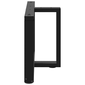 Soffbordsben T-formade 2 st svarta 70x25x(42-43) cm stål