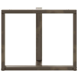 Matbordsben T-formade 2 st svarta 90x35x(72-73) cm stål