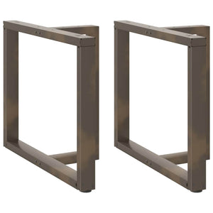 Matbordsben T-formade 2 st svarta 100x35x(72-73) cm stål