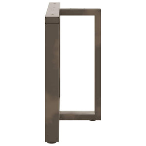 Matbordsben T-formade 2 st svarta 100x35x(72-73) cm stål