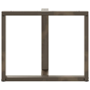 Matbordsben T-formade 2 st svarta 100x35x(72-73) cm stål