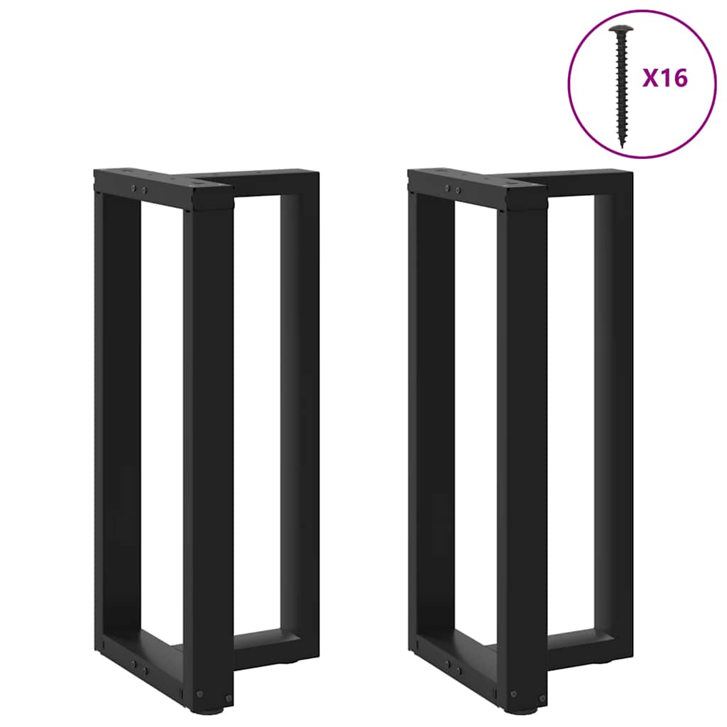 Barbordsben T-formade 2 st svarta 40x35x(90-91) cm stål