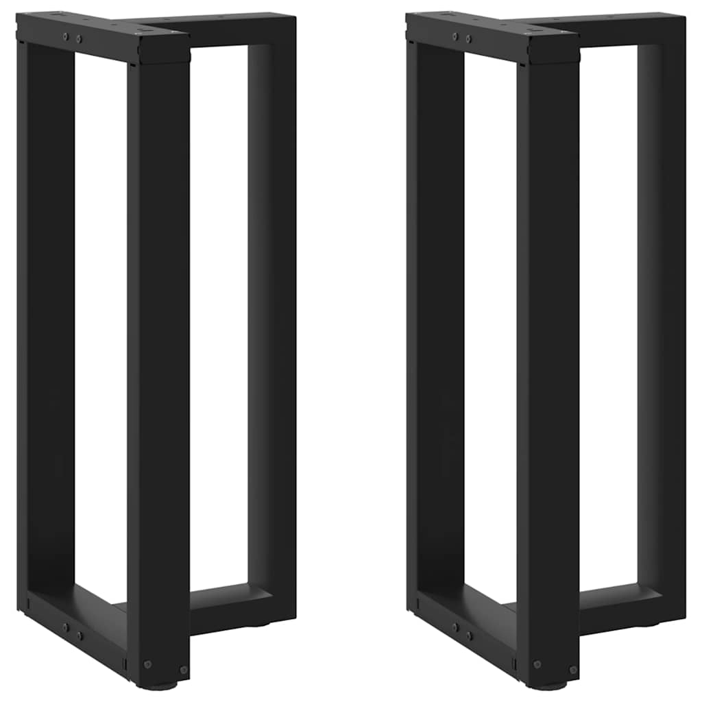 Barbordsben T-formade 2 st svarta 40x35x(90-91) cm stål