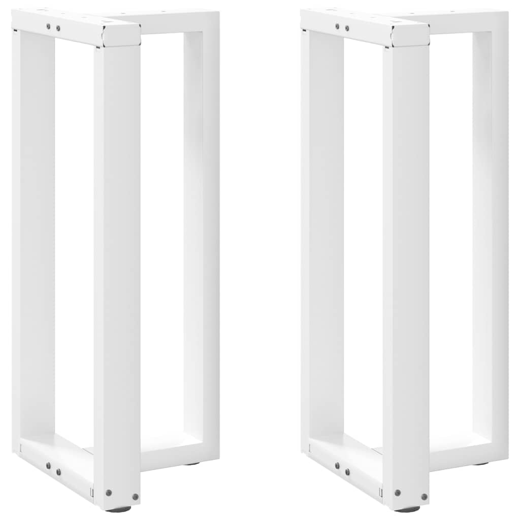 Barbordsben T-formade 2 st vita 40x35x(90-91) cm stål