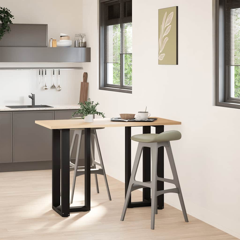 Barbordsben T-formade 2 st svarta 50x35x(90-91) cm stål