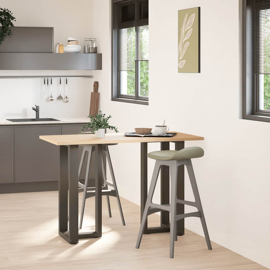 Barbordsben T-formade 2 st svarta 50x35x(90-91) cm stål