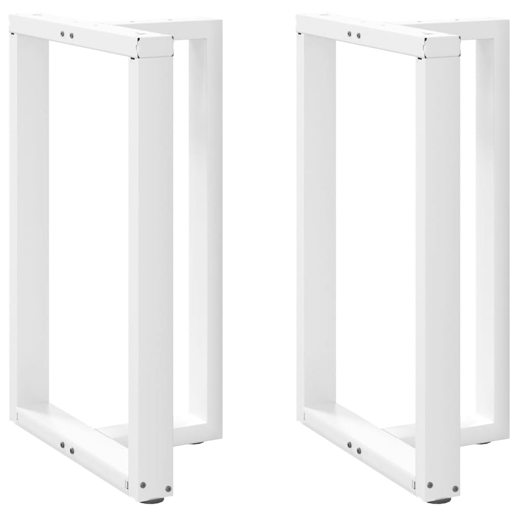 Barbordsben T-formade 2 st vita 60x35x(90-91) cm stål