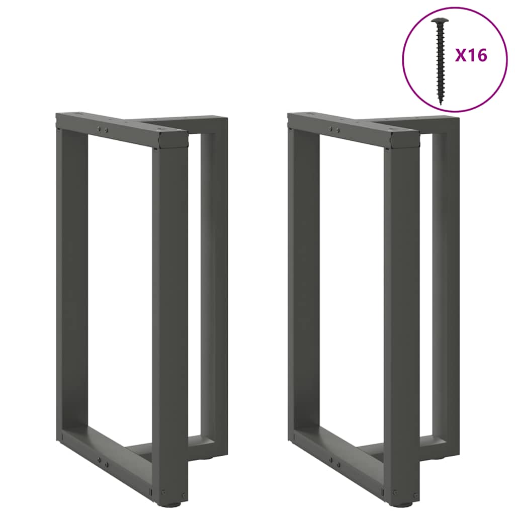 Barbordsben T-formade 2 st antracit 60x35x(90-91) cm stål