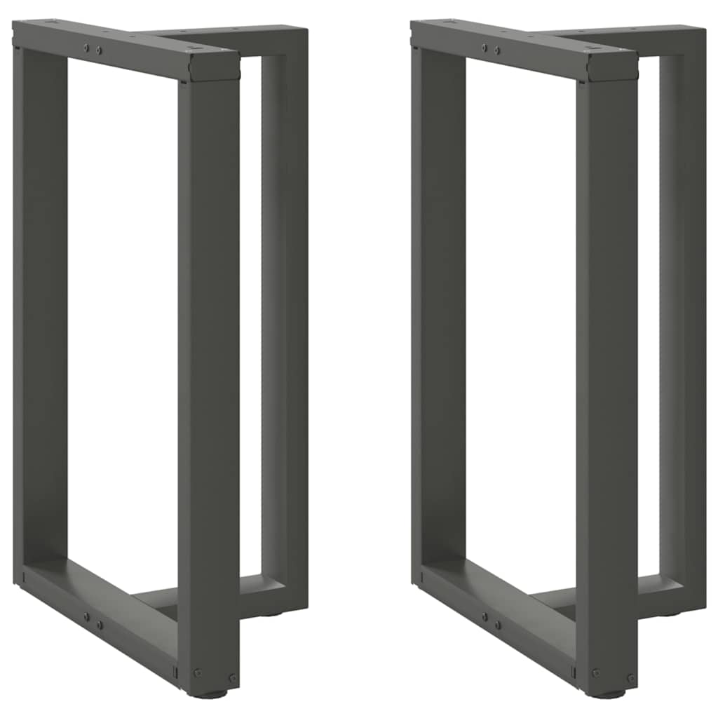 Barbordsben T-formade 2 st antracit 60x35x(90-91) cm stål