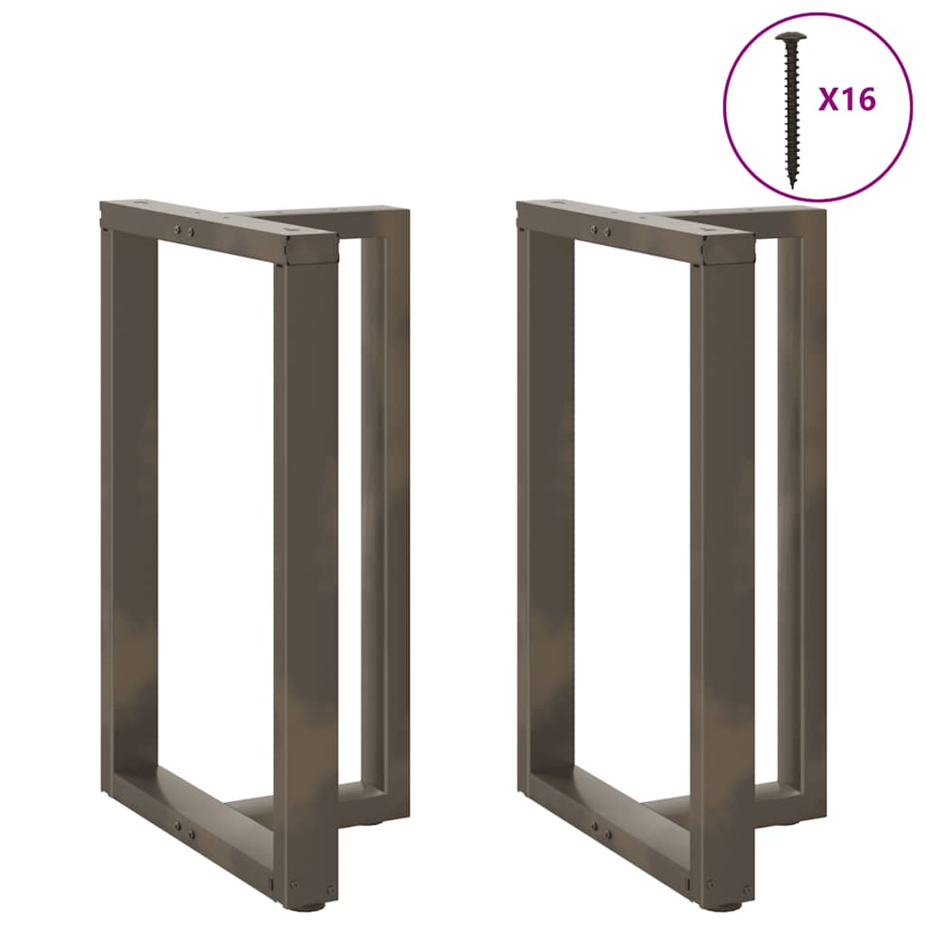 Barbordsben T-formade 2 st svarta 60x35x(90-91) cm stål