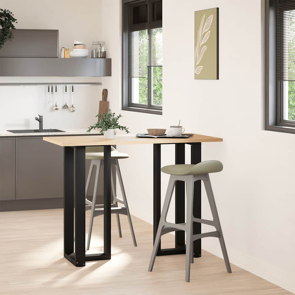 Barbordsben T-formade 2 st svarta 40x35x(100-101) cm stål