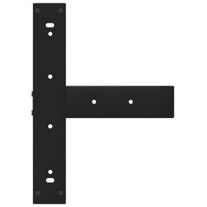 Barbordsben T-formade 2 st svarta 40x35x(100-101) cm stål