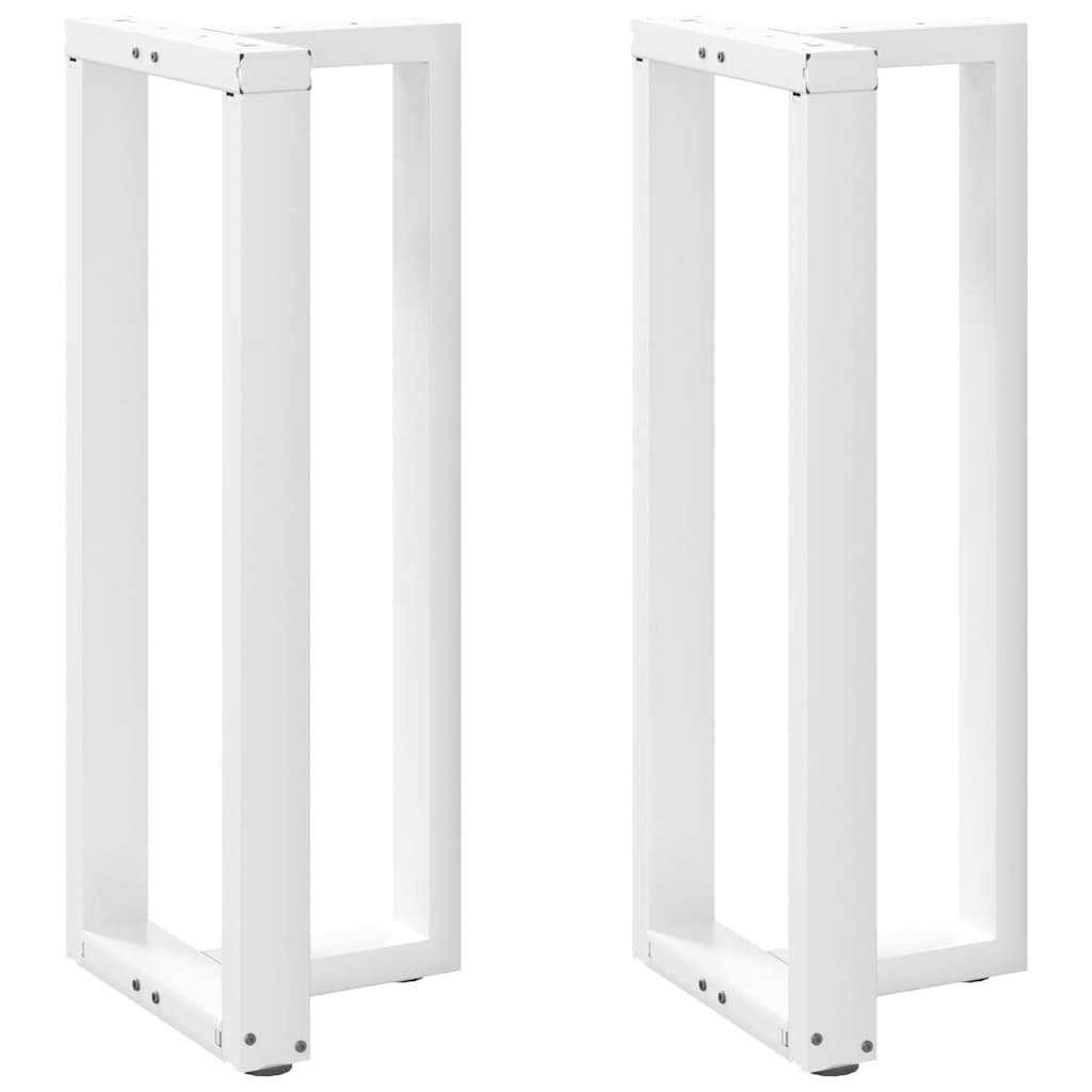 Barbordsben T-formade 2 st vita 40x35x(100-101) cm stål