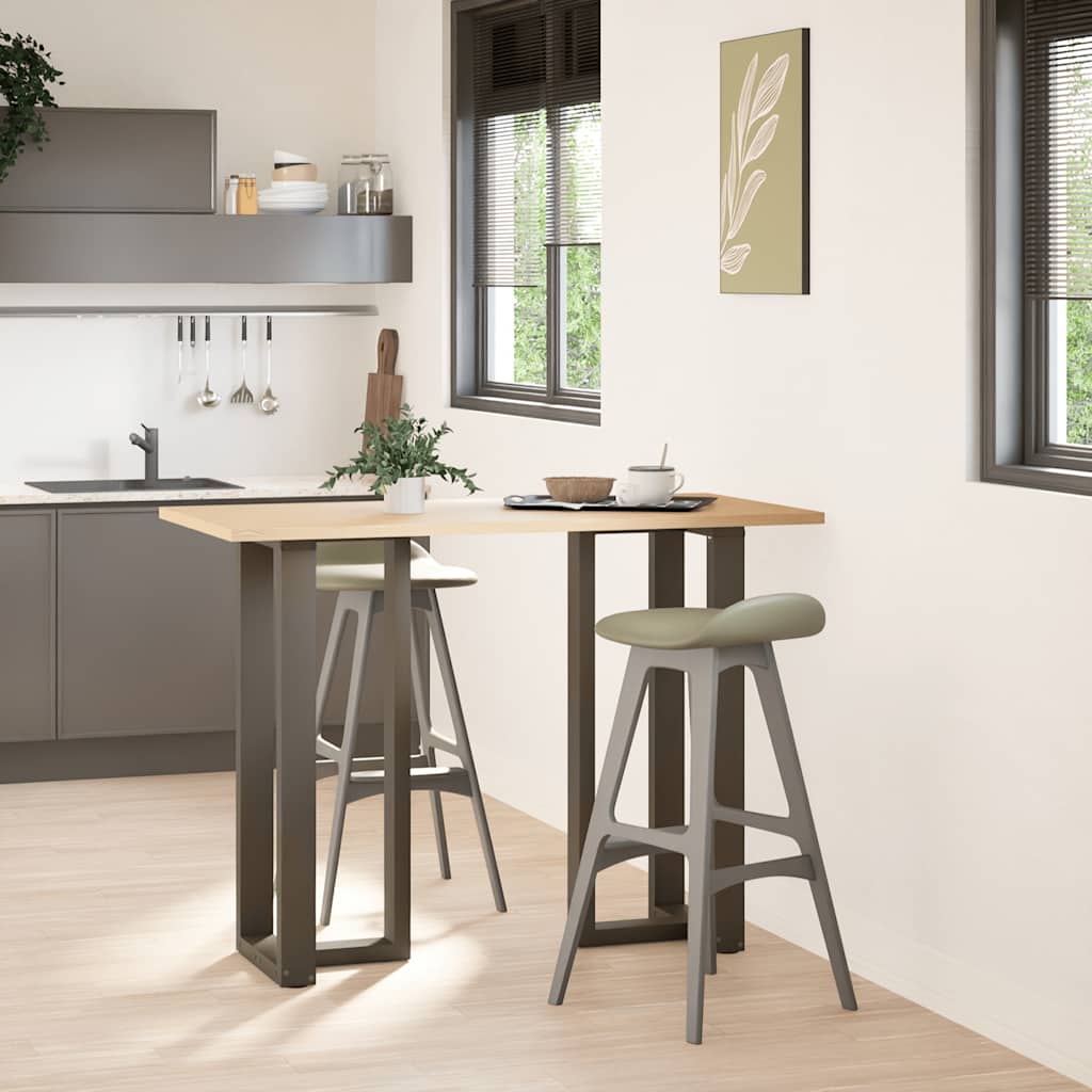 Barbordsben T-formade 2 st svarta 40x35x(100-101) cm stål