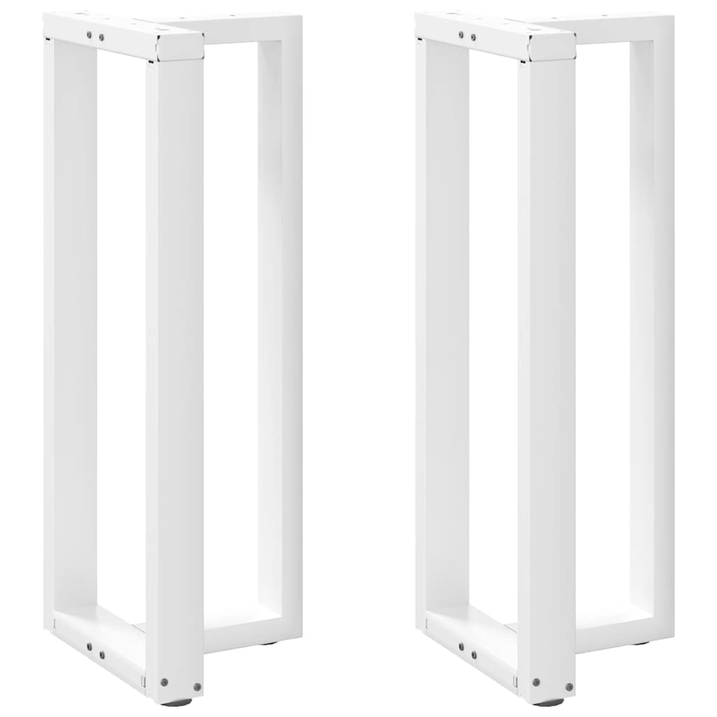 Barbordsben T-formade 2 st vita 50x35x(100-101) cm stål