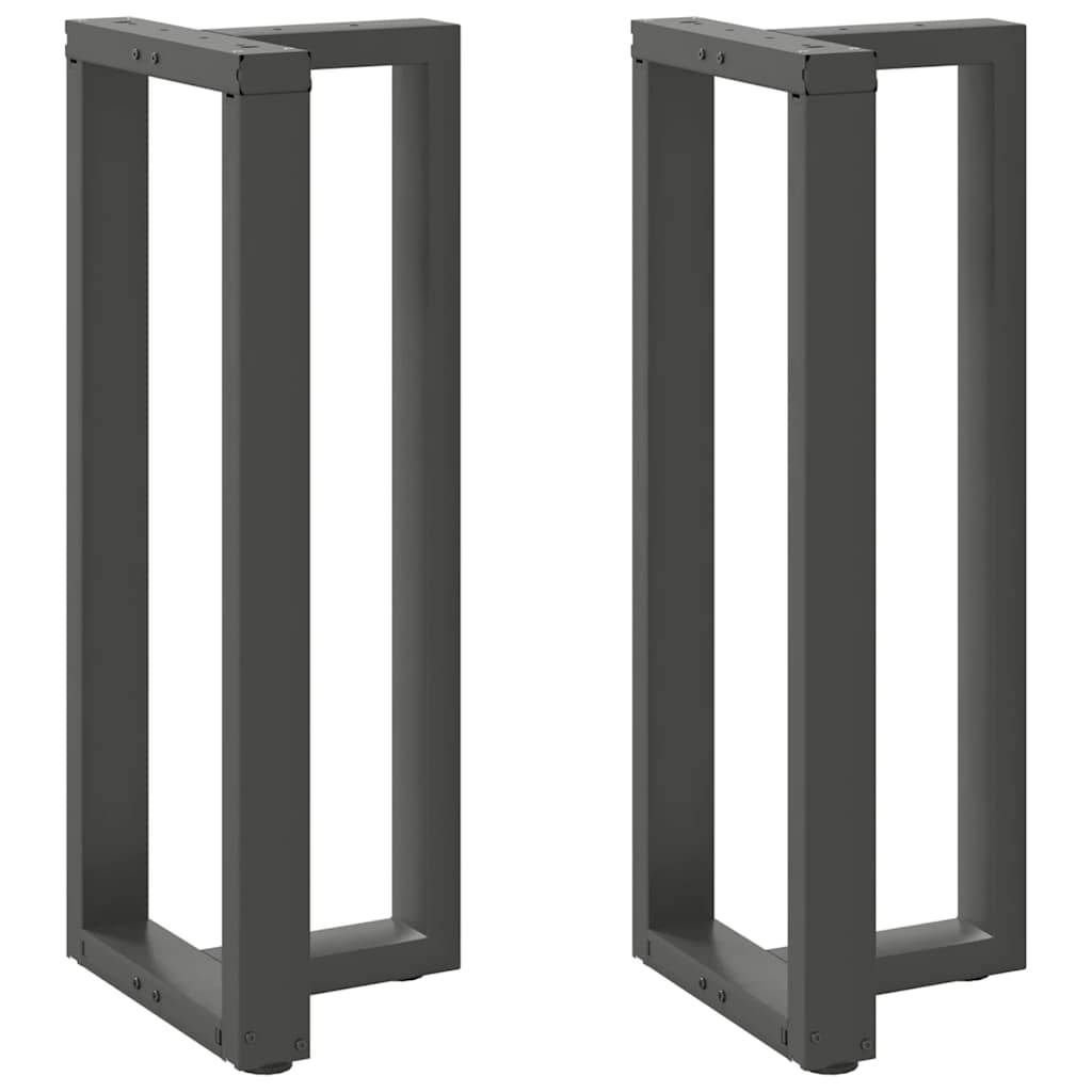 Barbordsben T-formade 2 st antracit 50x35x(100-101) cm stål