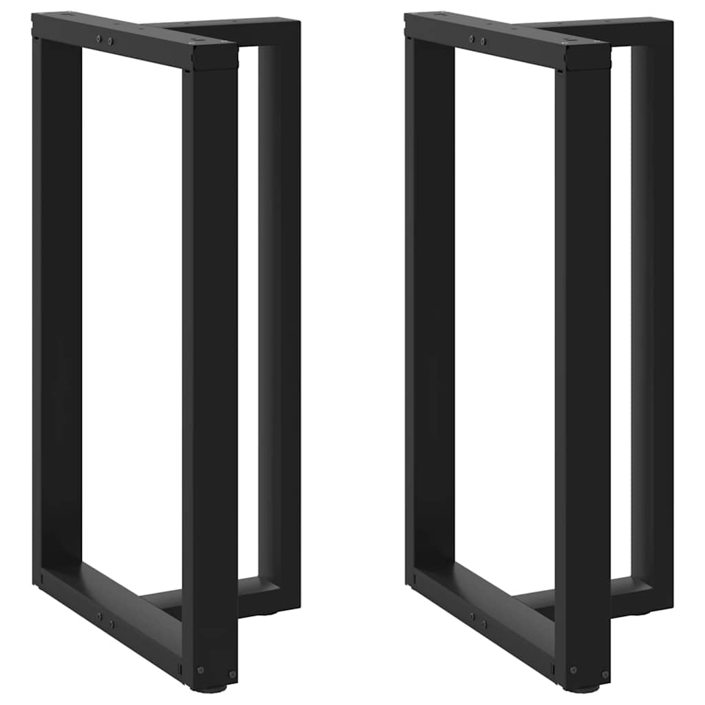 Barbordsben T-formade 2 st svarta 60x35x(100-101) cm stål