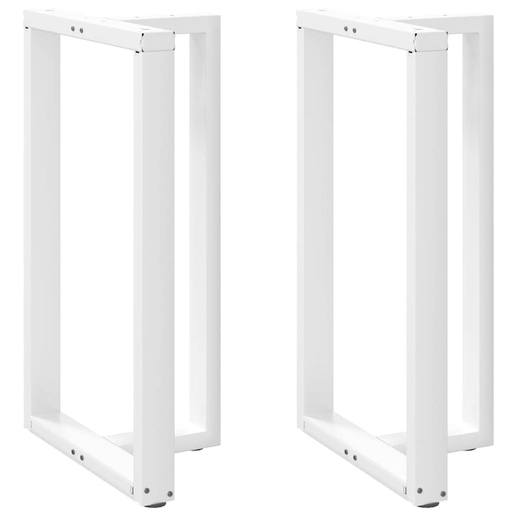 Barbordsben T-formade 2 st vita 60x35x(100-101) cm stål