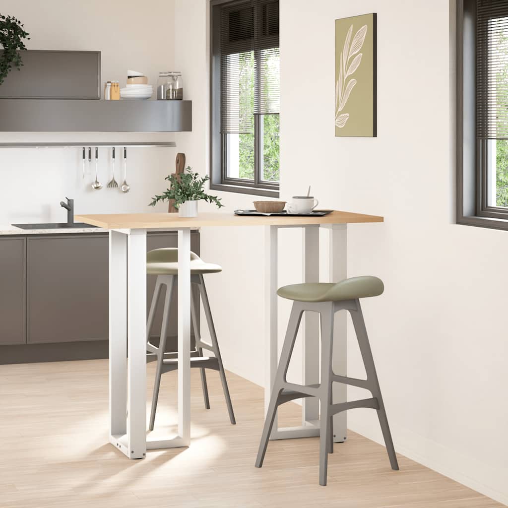 Barbordsben T-formade 2 st vita 40x35x(110-111) cm stål
