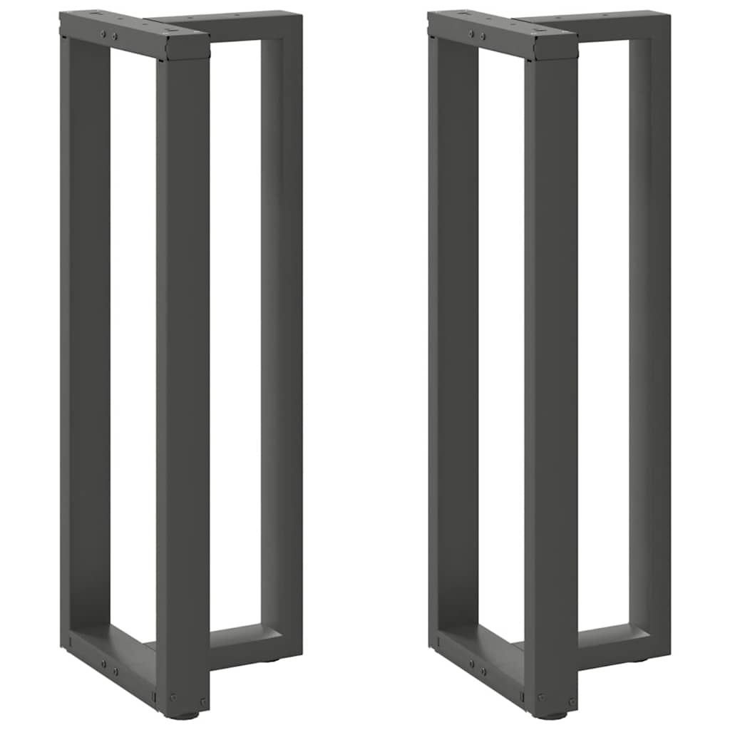 Barbordsben T-formade 2 st antracit 40x35x(110-111) cm stål
