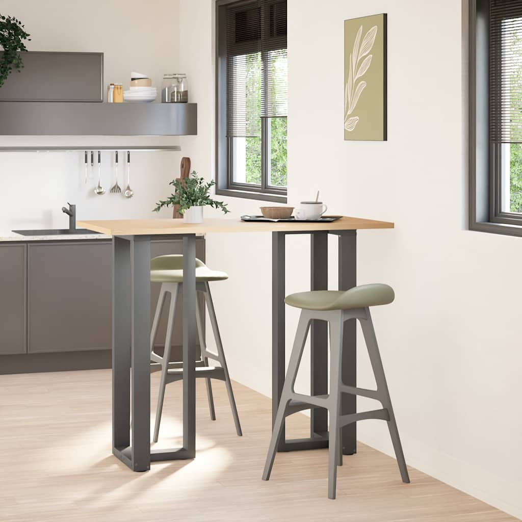 Barbordsben T-formade 2 st antracit 40x35x(110-111) cm stål