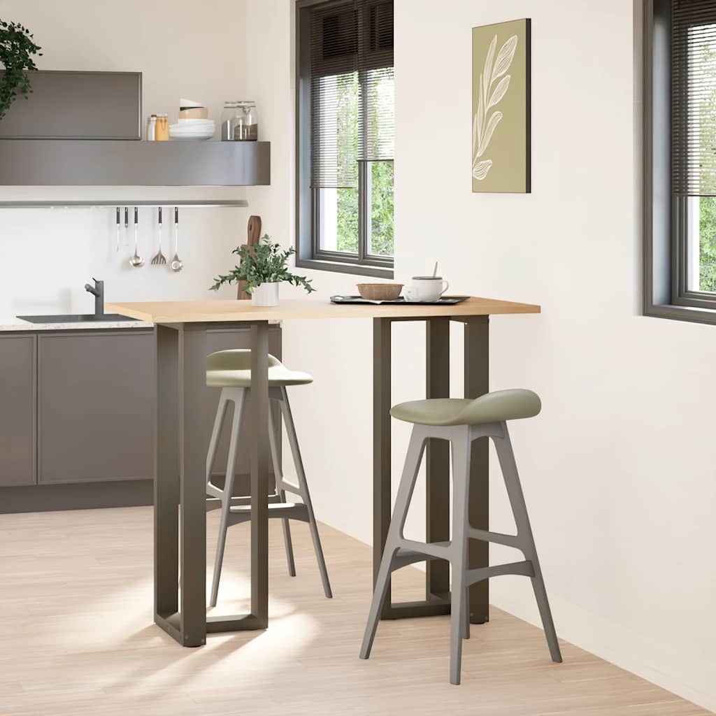 Barbordsben T-formade 2 st svarta 40x35x(110-111) cm stål